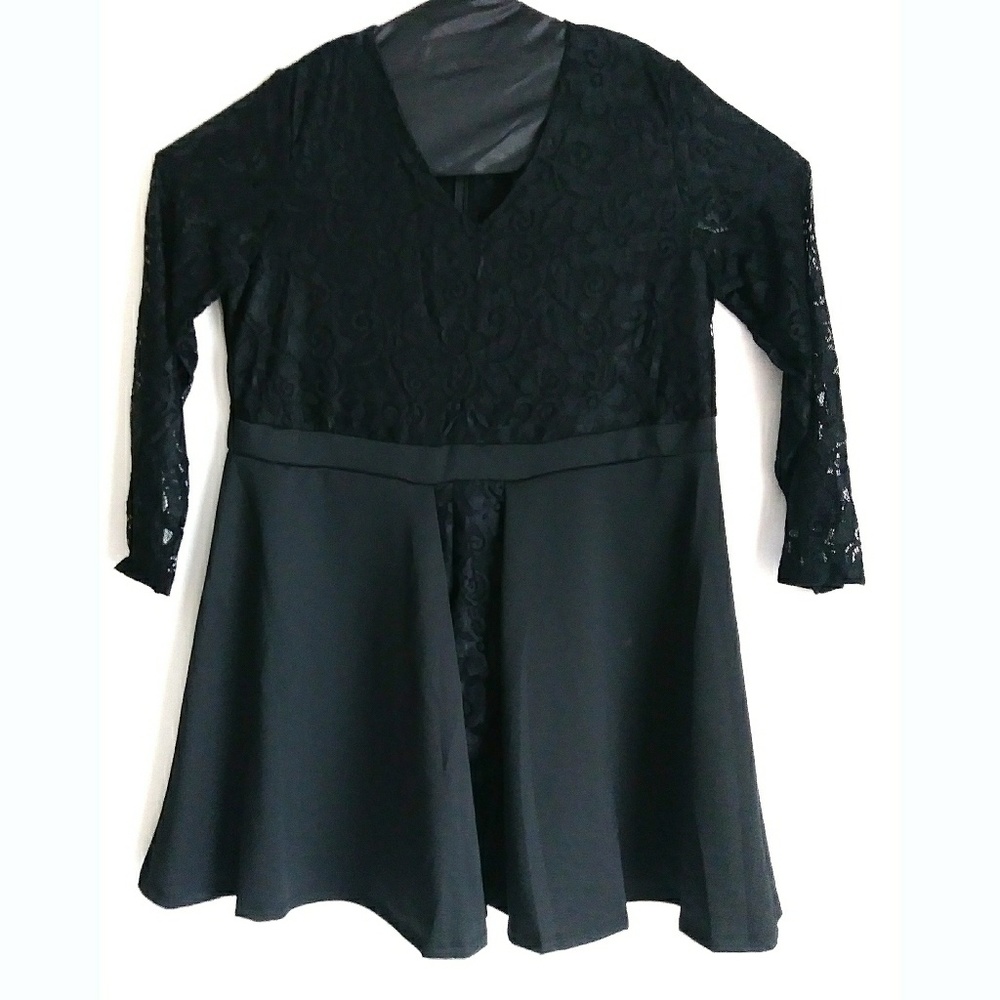 Plus Size Lace Top Dress 4XL